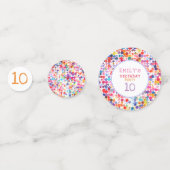 Leuke kleurrijke Waterverf Paint Blots Kids Verjaa Confetti (Voorkanten)