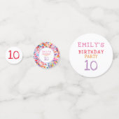 Leuke kleurrijke Waterverf Paint Blots Kids Verjaa Confetti (Achterkanten)