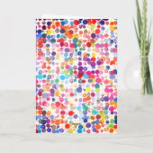 Leuke kleurrijke Waterverf Paint Blots Kids Verjaa Kaart (Achterkant)