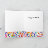 Leuke kleurrijke Waterverf Paint Blots Kids Verjaa Kaart (Binnen)