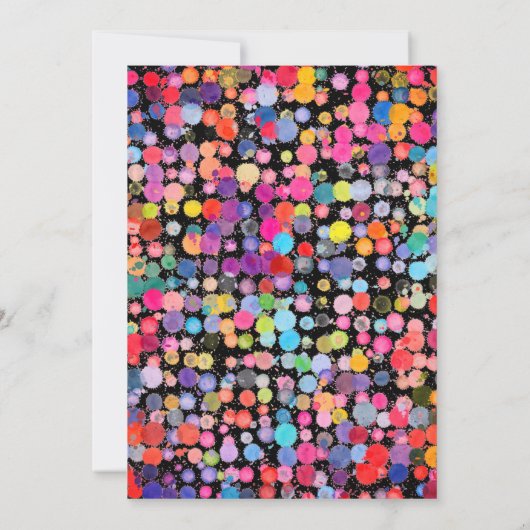 Leuke kleurrijke Waterverf Paint Blots Kids Verjaa Kaart (Achterkant)