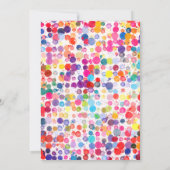 Leuke kleurrijke Waterverf Paint Blots Kids Verjaa Kaart (Achterkant)