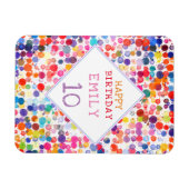 Leuke kleurrijke Waterverf Paint Blots Kids Verjaa Magneet (Horizontaal)