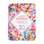 Leuke kleurrijke Waterverf Paint Blots Kids Verjaa Magneet (Verticaal)