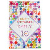 Leuke kleurrijke Waterverf Paint Blots Kids Verjaa Medium Cadeauzakje (Achterkant)