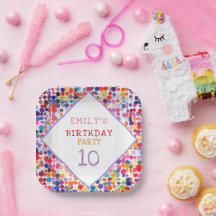 Leuke kleurrijke Waterverf Paint Blots Kids Verjaa