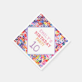 Leuke kleurrijke Waterverf Paint Blots Kids Verjaa Servet (Hoek)