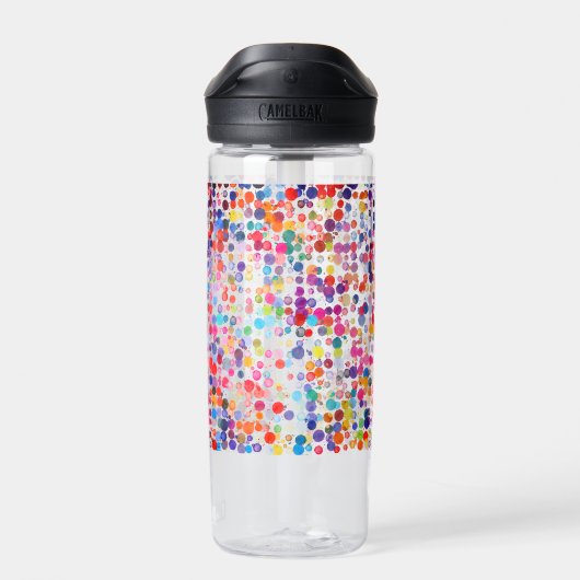 Leuke kleurrijke Waterverf Paint Blots Kids Verjaa Waterfles (Achterkant)