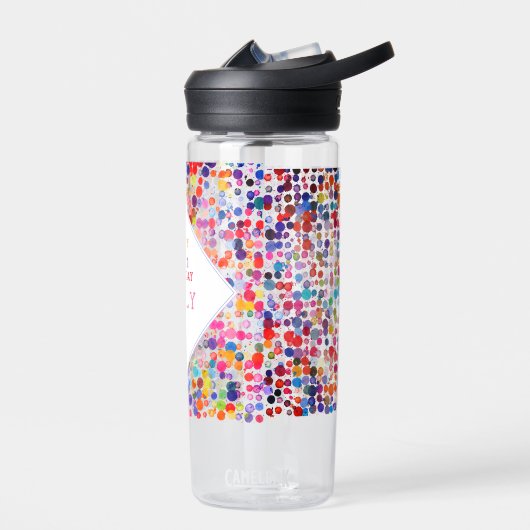 Leuke kleurrijke Waterverf Paint Blots Kids Verjaa Waterfles (Links)