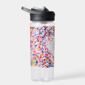 Leuke kleurrijke Waterverf Paint Blots Kids Verjaa Waterfles (Rechts)