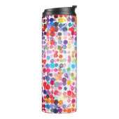 Leuke kleurrijke Waterverf Paint Blots Kinder Thermosbeker (Gedraaid links)