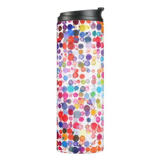 Leuke kleurrijke Waterverf Paint Blots Kinder Thermosbeker (Gedraaid links)