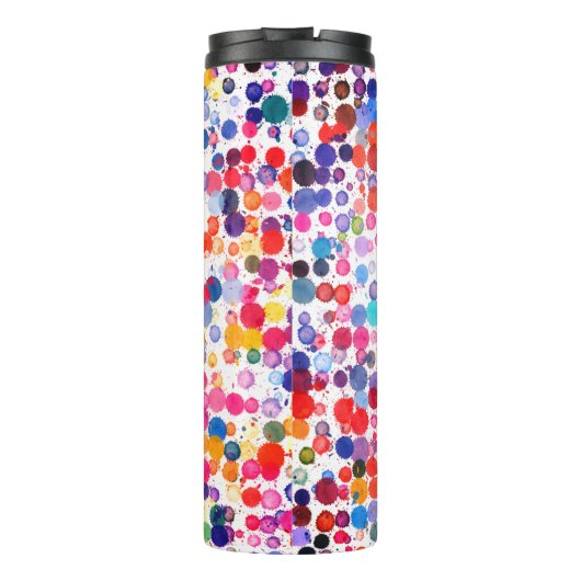 Leuke kleurrijke Waterverf Paint Blots Kinder Thermosbeker (Achterkant)