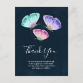 Leuke kleurrijke Waterverf vlinders dank u Briefkaart (Voorkant)