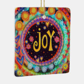 Leuke Kleurrijke Whimsical Joy Fun Inspirity Keramisch Ornament (Rechts)