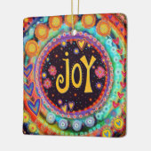Leuke Kleurrijke Whimsical Joy Fun Inspirity Keramisch Ornament (Links)