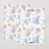 Leuke Kleurrijke Zeepbel Kinderverjaardagsfeestje Bedankkaart (Voorkant / Achterkant)