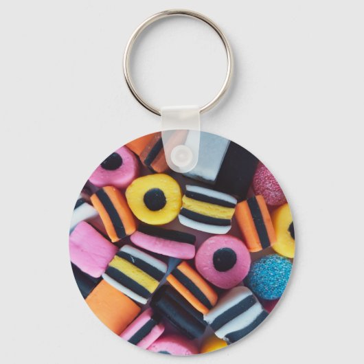 Leuke kleurrijke Zoethout Allerlei Snoep mix Sleutelhanger (Voorkant)