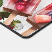 Leuke kleurrijke zomer ijsje & aardbeien bureaumat (Hoek)