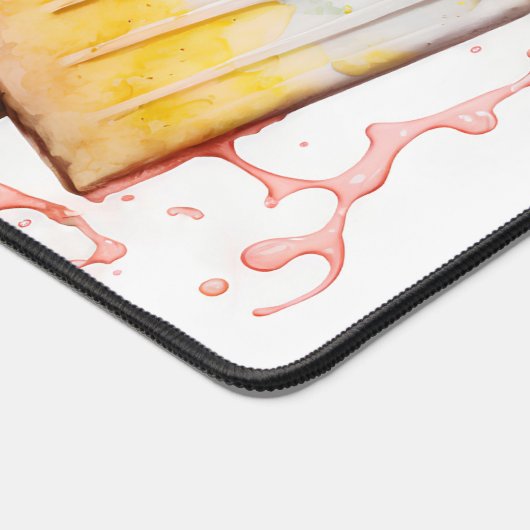 Leuke kleurrijke zomer ijsje Waterverf Bureaumat (Hoek)