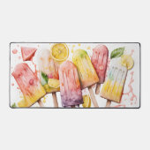 Leuke kleurrijke zomer ijsje Waterverf Bureaumat (Voorkant)