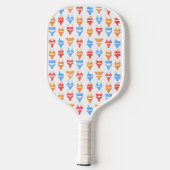 Leuke kleurrijke zomer zwemmen gepersonaliseerde v pickleball paddle (Achterkant)
