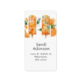 Leuke, kleurrijke zomerse Sinaasappels ijsje & Sin Etiket