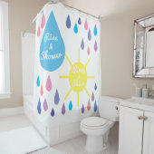 Leuke Kleurrijke Zon en Regen douche gordijnen met (In situ)