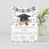 Leuke kleuterschool afstudeerfeest uitnodiging (Staand voorkant)