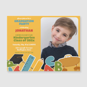 Leuke kleuterschool afstudeerfeest uitnodiging