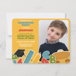 Leuke kleuterschool afstudeerfeest uitnodiging