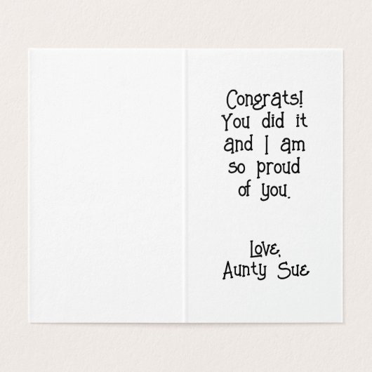 Leuke kleuterschool Afstuderen Panda Kaart (Binnenkant ongevouwen)