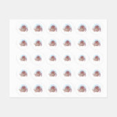 Leuke kluizenaar krab schets labels (Vel)