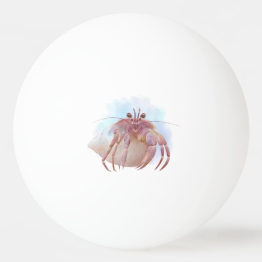 Leuke kluizenaar krab schets pingpongbal (Voorkant)