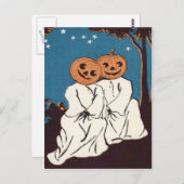 Leuke knuffel pompoen Jack O' lantaarn geest Briefkaart (Voorkant / Achterkant)