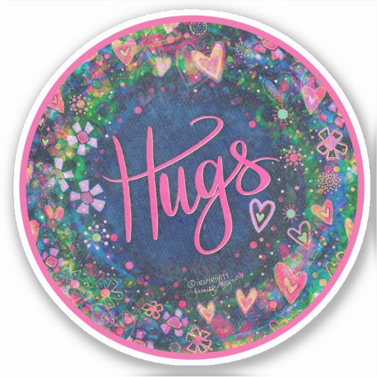 Leuke knuffels Boho Floral Inspirivity Sticker (Voorkant)