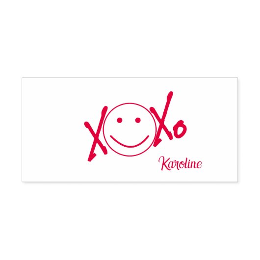 Leuke knuffels kussen XOXO Zelfinktende Stempel (Design)