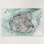 Leuke Koala & Baby Waterverf Neutral kinderkamer B Legpuzzel (Horizontaal)