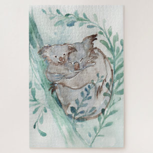 Leuke Koala & Baby Waterverf Neutral kinderkamer B Legpuzzel