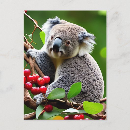 Leuke Koala Beer achtergrond briefkaart (Voorkant)