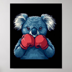 Leuke Koala Beer boksen voor een Champion en Bokse Poster