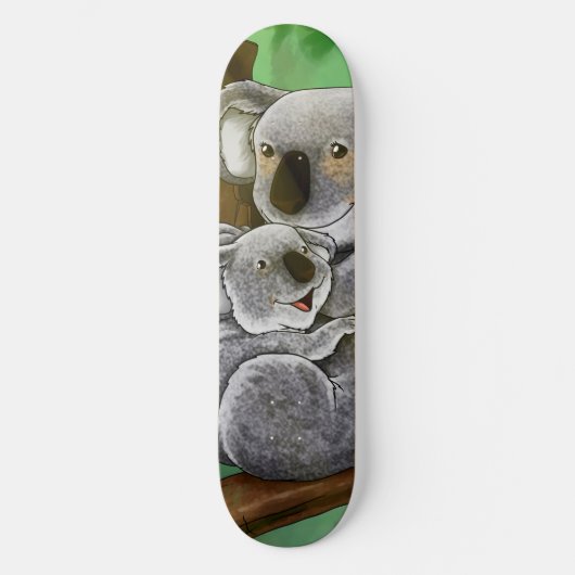 Leuke Koala en Baby Persoonlijk Skateboard (Voorkant)