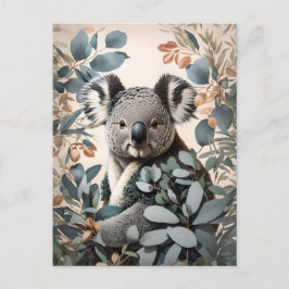 Leuke koala eucalyptus bladeren briefkaart