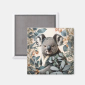 Leuke koala eucalyptus bladeren magneet (Voorkant / Achterkant)