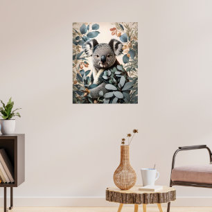 Leuke koala eucalyptus bladeren poster