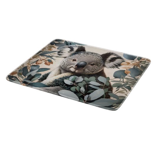 Leuke koala eucalyptus bladeren snijplank (Hoek)