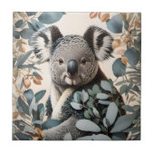 Leuke koala eucalyptus bladeren tegeltje (Voorkant)