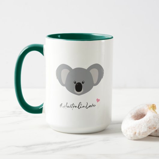 leuke koala illustratie Australië liefde Mok (Met donut)