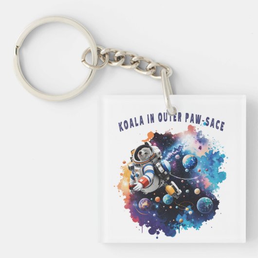 Leuke Koala in Outer Paw-sace, Koala Astronaut Sleutelhanger (voorkant)