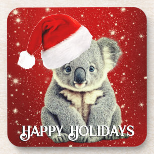 Leuke Koala in Santa Hat Bier Onderzetter
